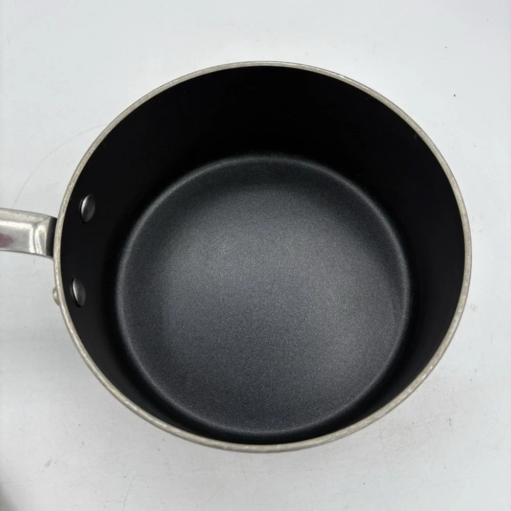Guy‎ Fieri Saucepan Pot 1.5 Quart 1.4 L w Glass Lid Black Non Stick